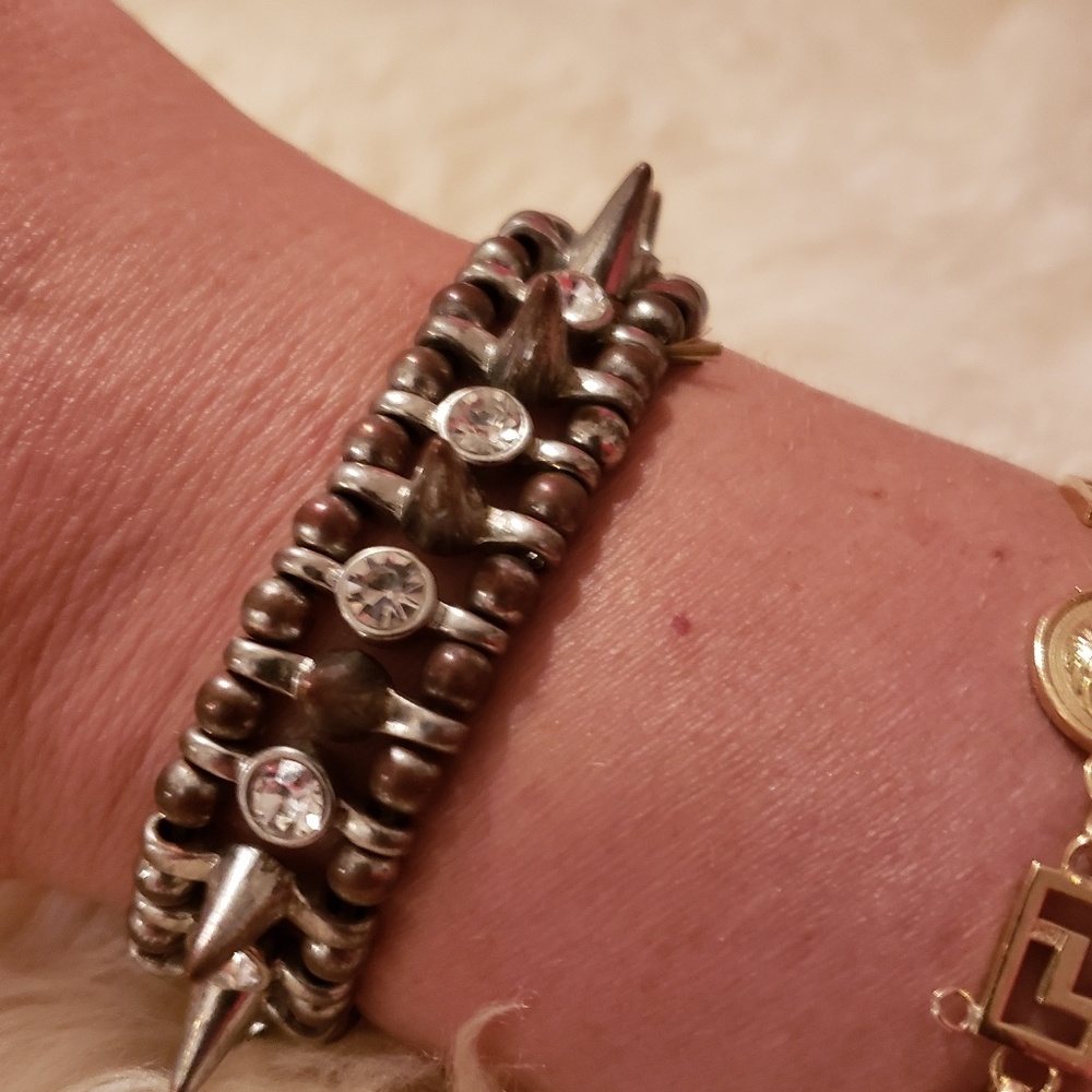 Silver and diamondesque bracelet